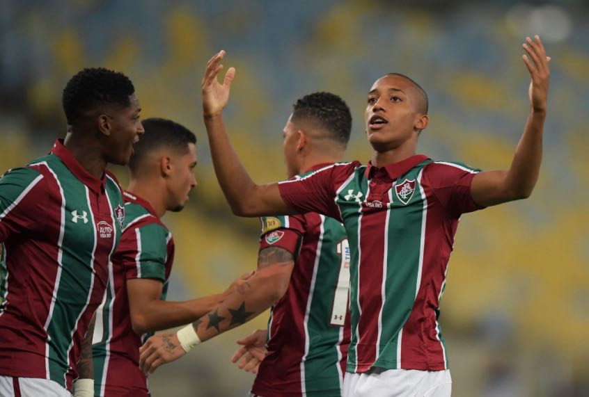 No primeiro jogo como titular do Fluminense em uma disputa internacional, o atacante João Pedro brilhou na partida de ida da segunda fase da Copa Sul-Americana de 2019, marcando três gols e dando uma assistência diante do Atlético Nacional, da Colômbia, na goleada do Tricolor por 4 a 1