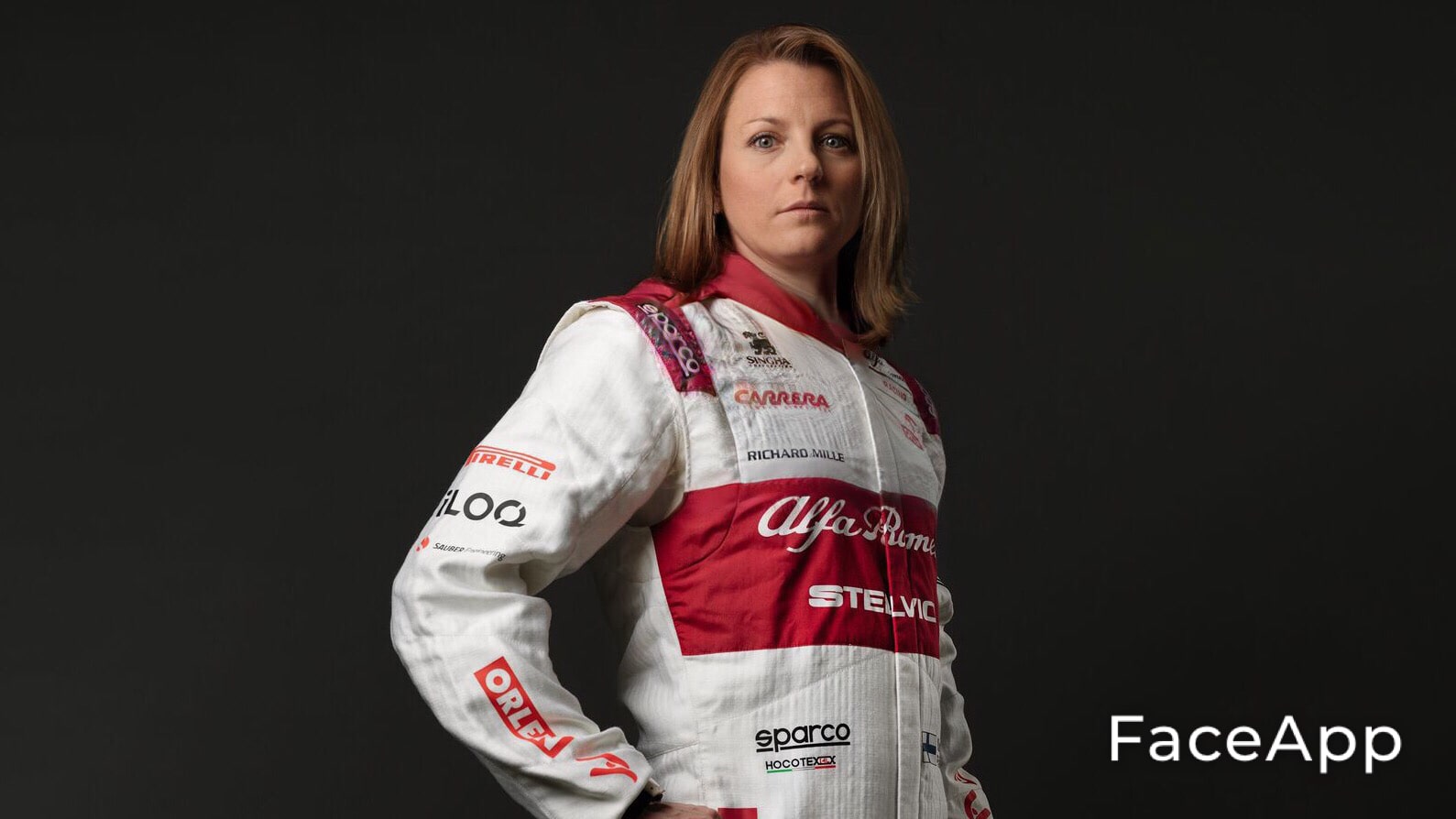 A versão feminina de Kimi Räikkönen, da Alfa Romeo, seria mais falante e eloquente que a masculina?