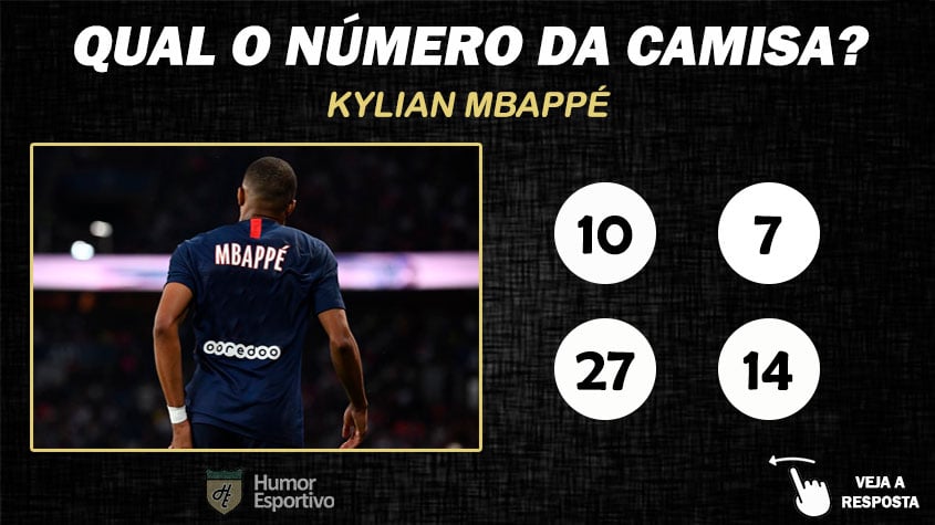 Qual o número da camisa de Mbappé no PSG?