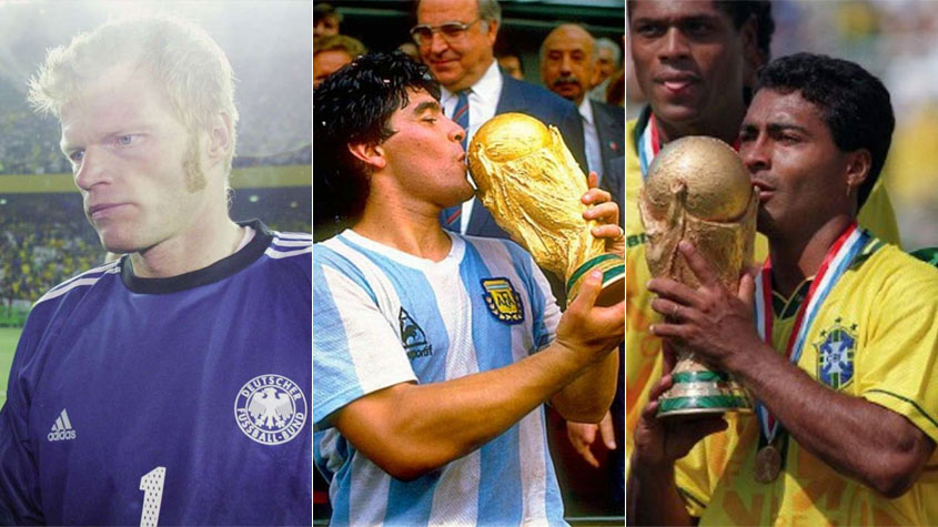 Nesta segunda-feira, o ex-goleiro alemão Oliver Kahn completa 51 anos de idade. Presente na seleção de seu país entre 1993 e 2006, ele conquistou a Eurocopa de 1996, além de ter sido o único goleiro da história a ser eleito o melhor jogador de uma Copa do Mundo, em 2002. O LANCE! relembra outros craques que conquistaram o título de melhor jogador em Copas do Mundo, confira! 