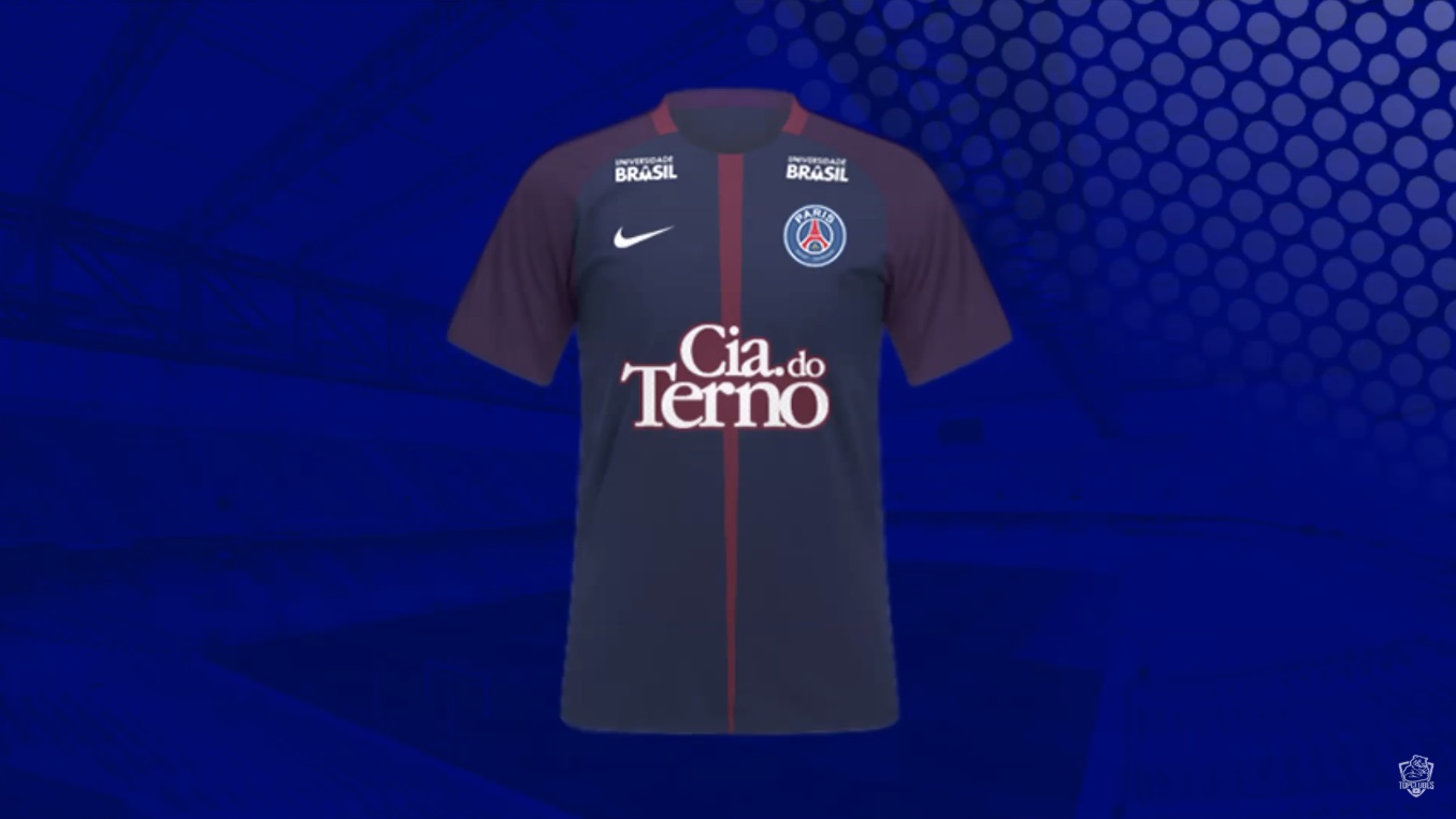 Camisa do PSG com características brasileiras