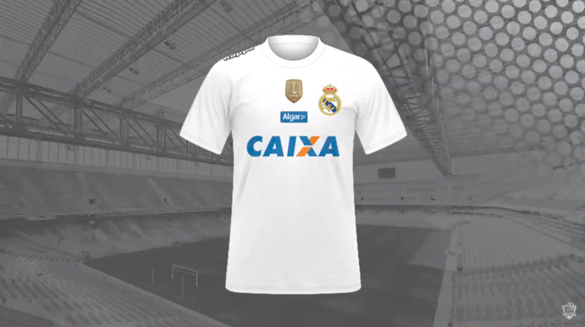 Camisa do Real Madrid com características brasileiras