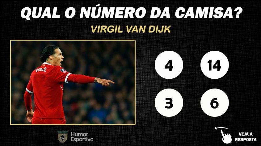 Qual o número da camisa de Van Dijk no Liverpool?