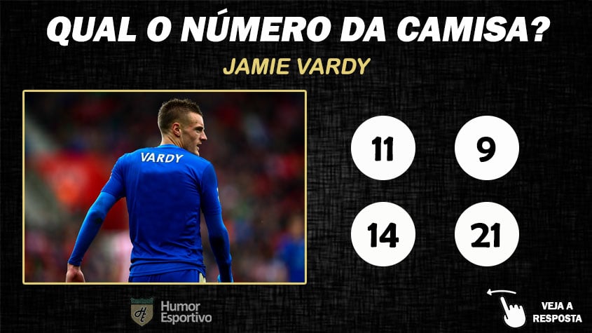 Qual o número da camisa de Vardy no Leicester?