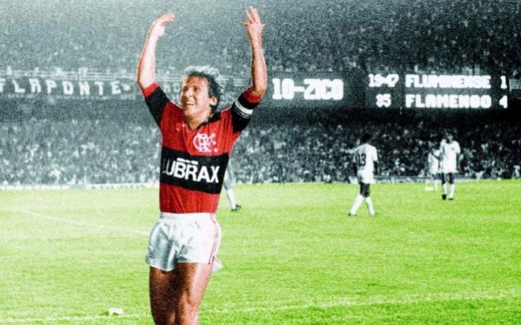 É impossível falar em Fla-Flu sem falar em Zico, o maior artilheiro do clássico. Em 1986, com show e três gols do Galinho, o Flamengo goleou o rival por 4 a 1, no Maracanã, pela Taça Guanabara.