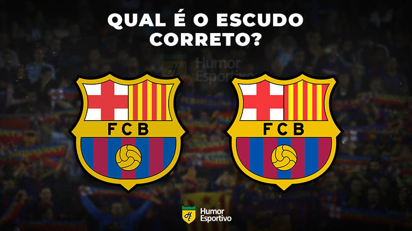 Qual desses é o escudo do Barcelona? Veja a resposta na próxima imagem!