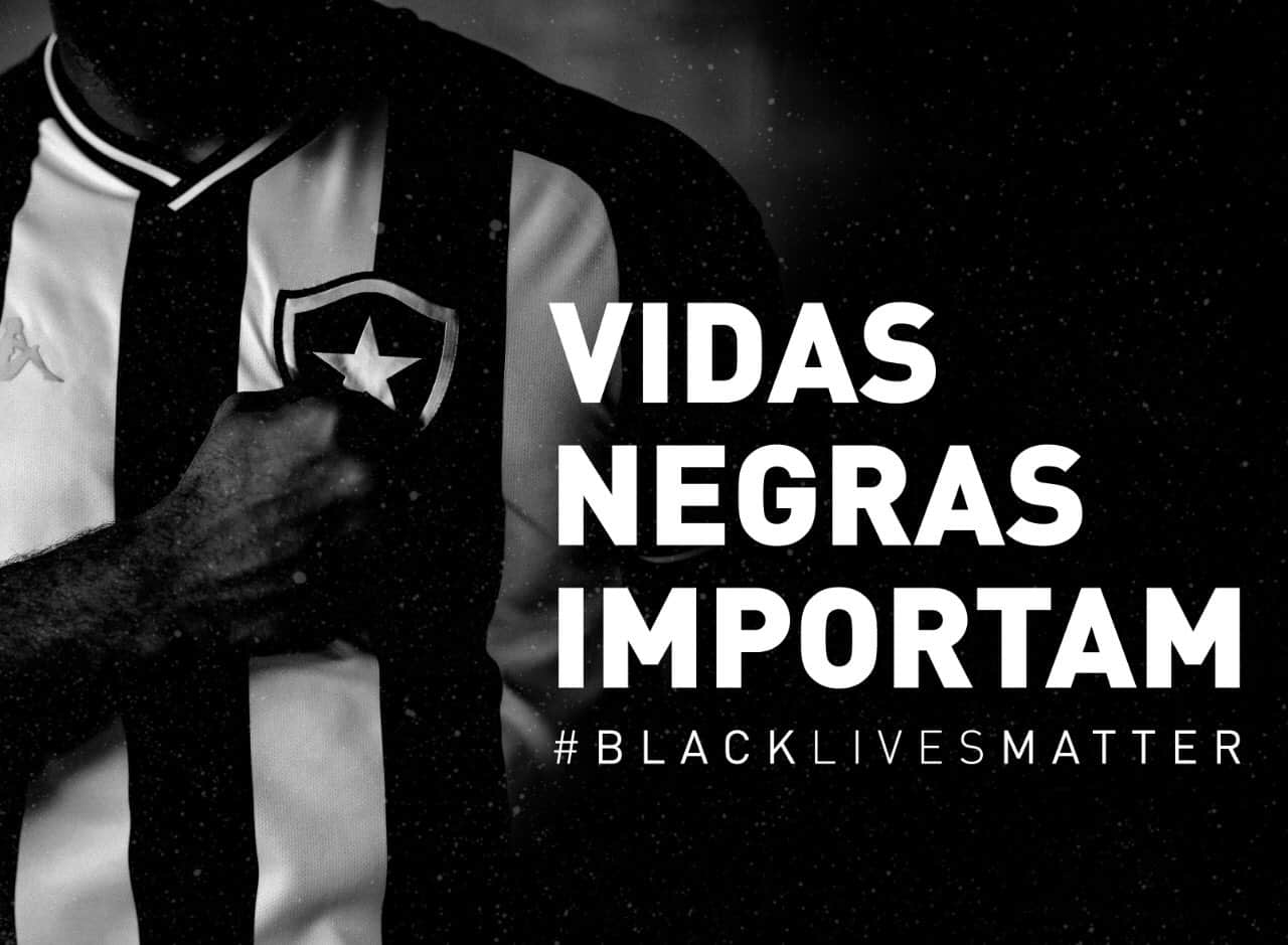 Além de postar uma imagem com a hashtag do movimento, o Botafogo entrou na corrente e citou três nomes importantes da história do clube: Didi, Jairzinho e PC Caju.