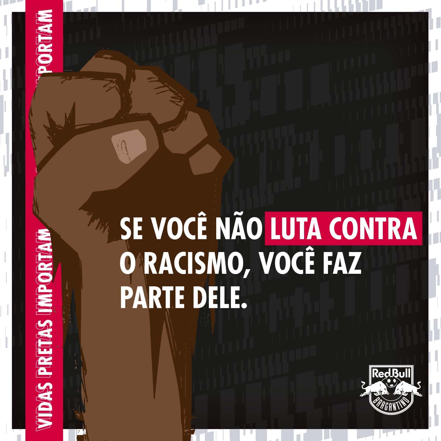 ‘Se você não luta contra o racismo, você faz parte dele’, escreveu o Bragantino nas redes sociais, e também lembrou de Mauro Silva, Silvio e Ligger na corrente.