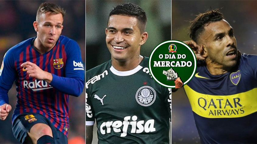 Mesmo em meio a pandemia do novo coronavírus, o mercado da bola está agitado. A manhã desta segunda-feira foi repleta de novidades, com Arthur acertando com novo clube, pedido feito por Dudu para a diretoria do Palmeiras, e Tevez com o futuro incerto no Boca. Veja estas e outras negociações! 