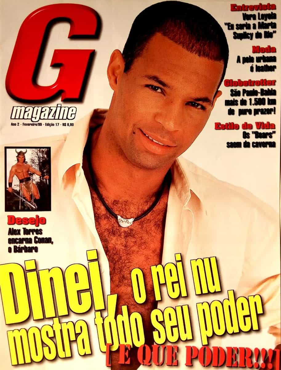 Companheiro de Vampeta no Corinthians, Dinei estampou a G Magazine semanas depois dele, em 1999.