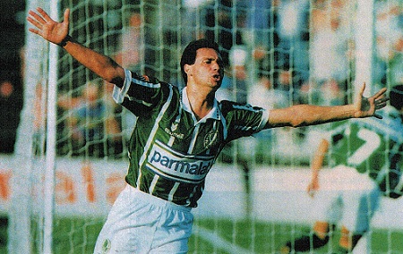 Bicampeão brasileiro com o Palmeiras em 93/94, Evair deixou o clube na temporada seguinte para defender o Yokohama Flugels, do Japão. O camisa 9 voltaria ao Brasil em 97, mas para defender o Atlético Mineiro e posteriormente o Vasco e a Portuguesa. Em 1999, porém, Evair acertou novamente com o Palmeiras, ajudando na conquista da Libertadores daquele ano. 