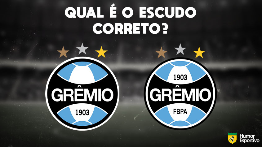 Qual desses é o escudo do Grêmio? Veja a resposta na próxima imagem!