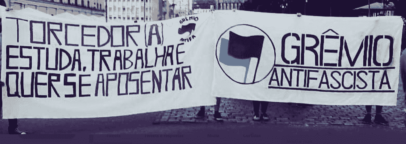 Já o Tricolor Gaúcho é representado por Grêmio Antifascista, Antifascistas do Grêmio, Coletivo Elis Vive e Tribuna 77.