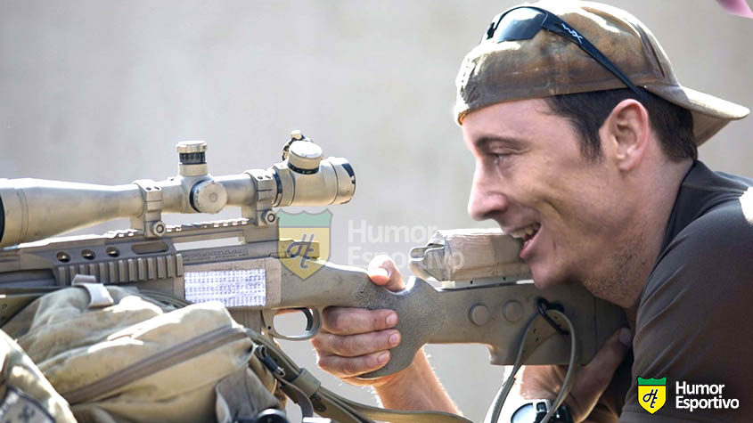 Com sua pontaria certeira há muitos anos, Robert Lewandowski seria o "Sniper Americano" (ou melhor, polonês)