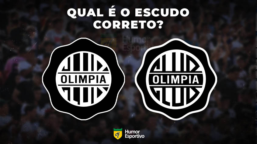 Qual desses é o escudo do Olimpia? Veja a resposta na próxima imagem!