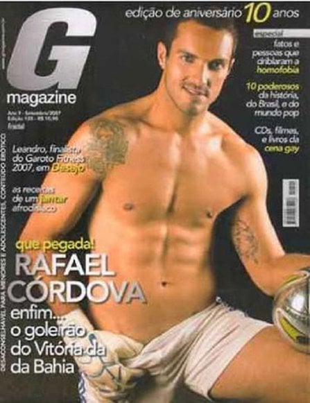 Rafael Córdova foi capa da G Magazine em 2007, quando atuava pelo Vitória.