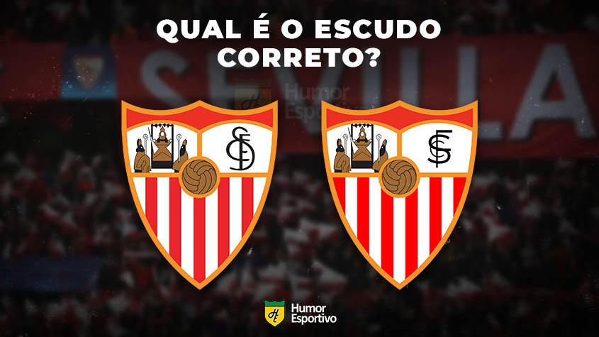 Qual desses é o escudo do Sevilla? Veja a resposta na próxima imagem!