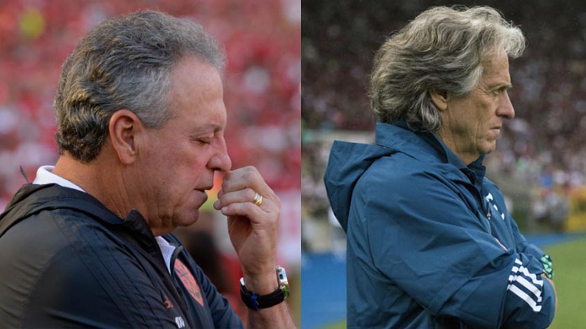 Abel Braga/Jorge Jesus - Flamengo 2019: outra vez em que o Flamengo aparece na lista. Abel Braga começou a Libertadores no comando do clube, mas acabou demitido. O português Jorge Jesus assumiu e levou a equipe carioca ao bicampeonato da competição.