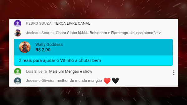 Flamenguistas usam bom humor em super chat da Fla TV