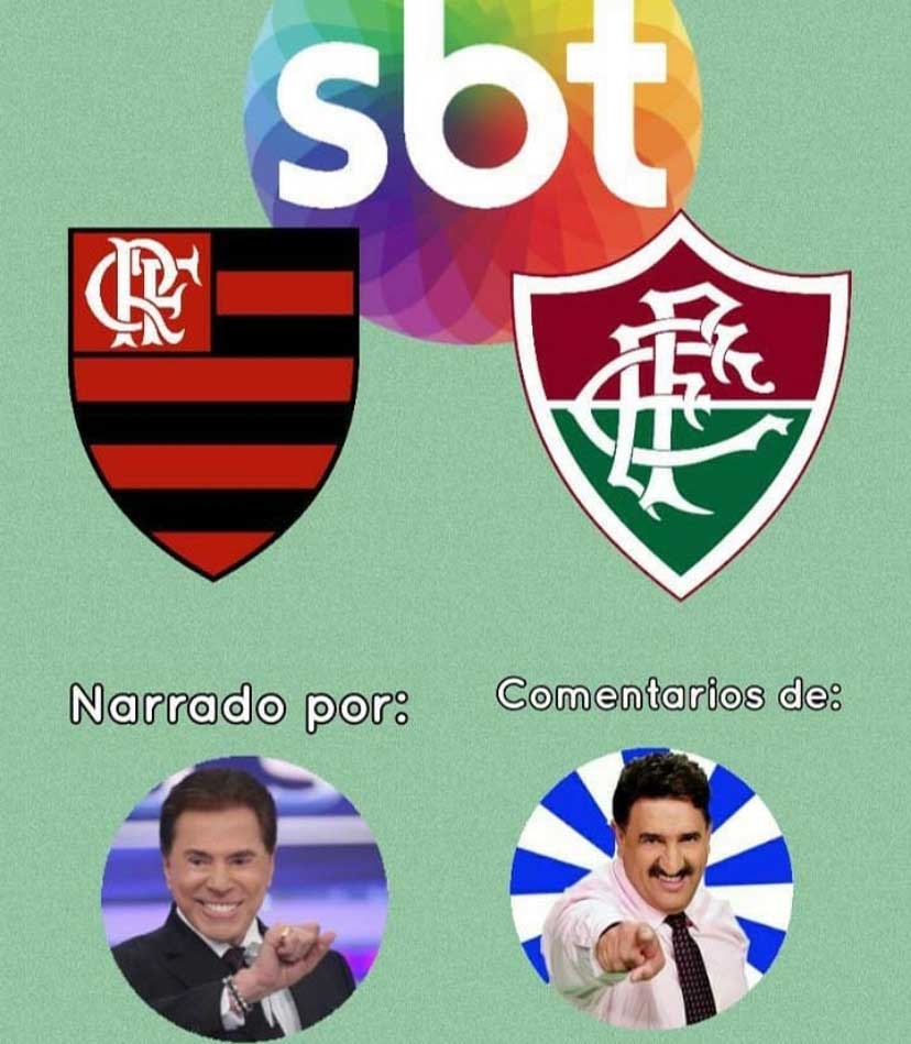 Final entre Flamengo e Fluminense no SBT inspira memes na web