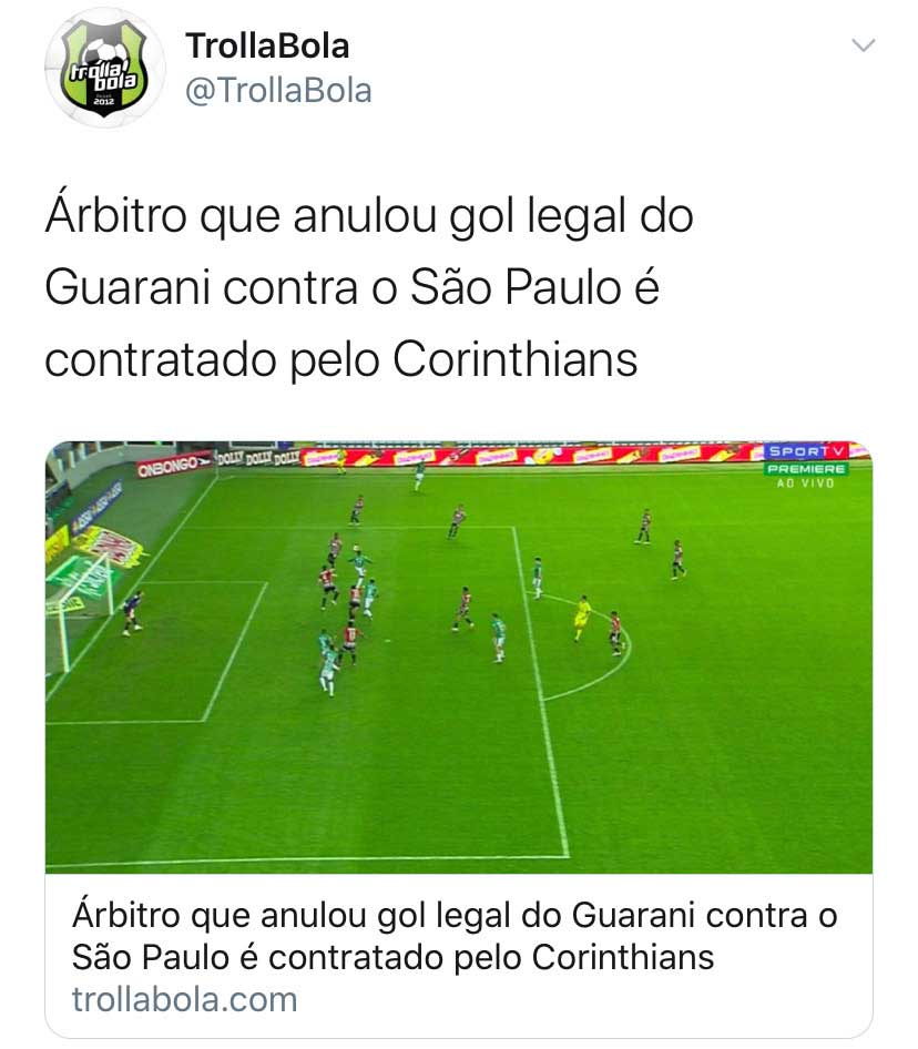 Campeonato Paulista: ajuda do São Paulo ao Corinthians rendeu brincadeiras na web