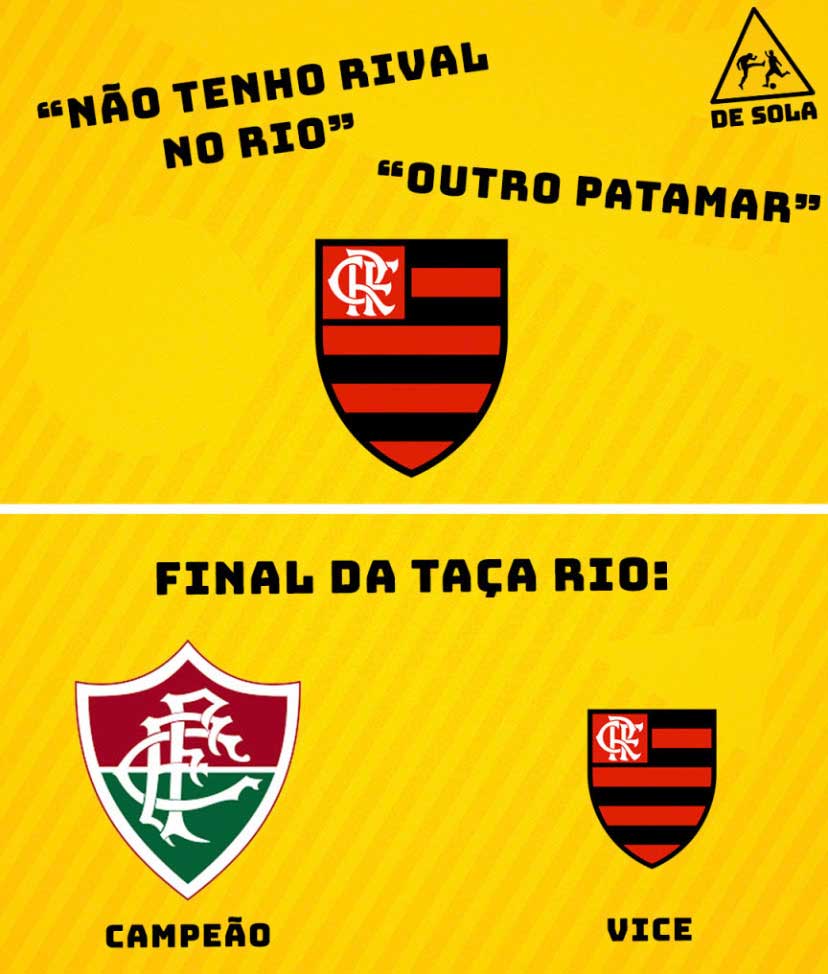 Memes: Flamengo perde final para o Fluminense e é alvo das zoeiras