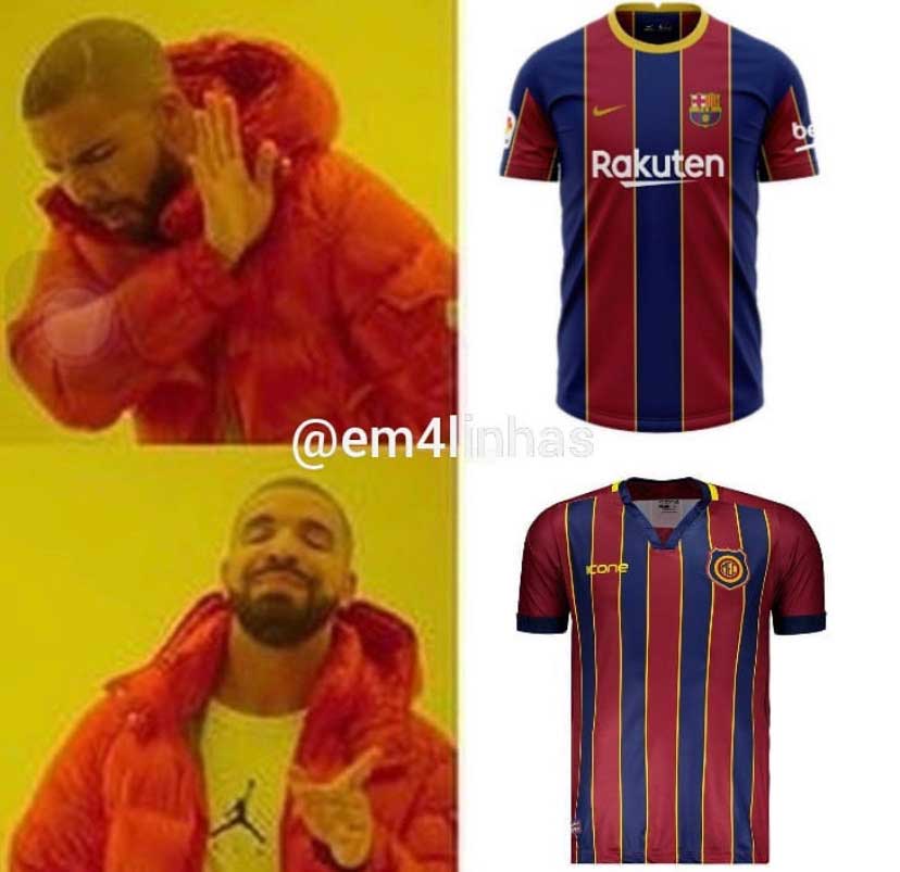 Memes: nova camisa do Barcelona rende zoeiras nas redes sociais