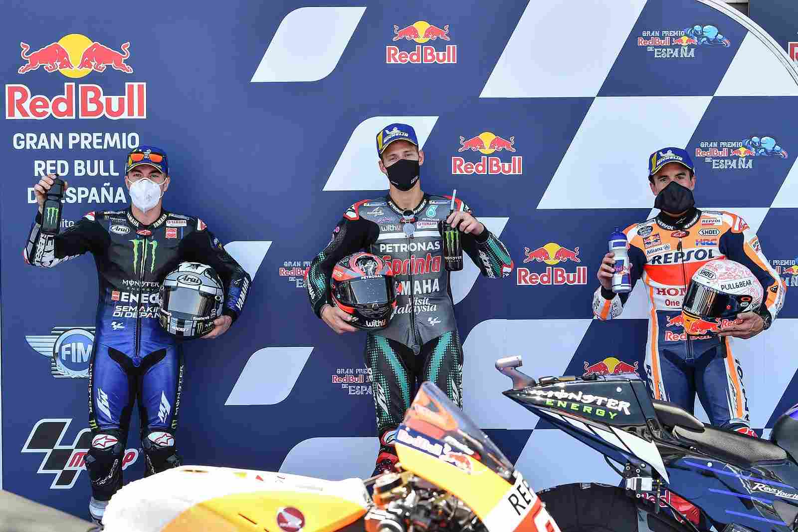 Quartararo, Viñales e Márquez (Foto: SRT)