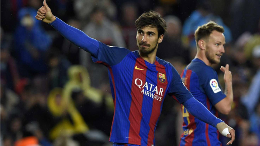 O Barcelona tirou o meia André Gomes do Valencia pela quantia de 37 milhões de euros, em 2016.