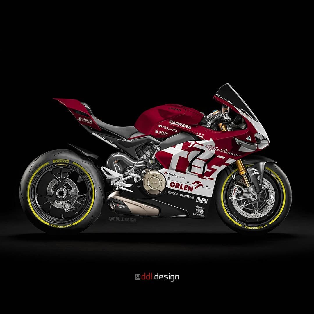 Visão geral da pintura da Alfa Romeo na MotoGP