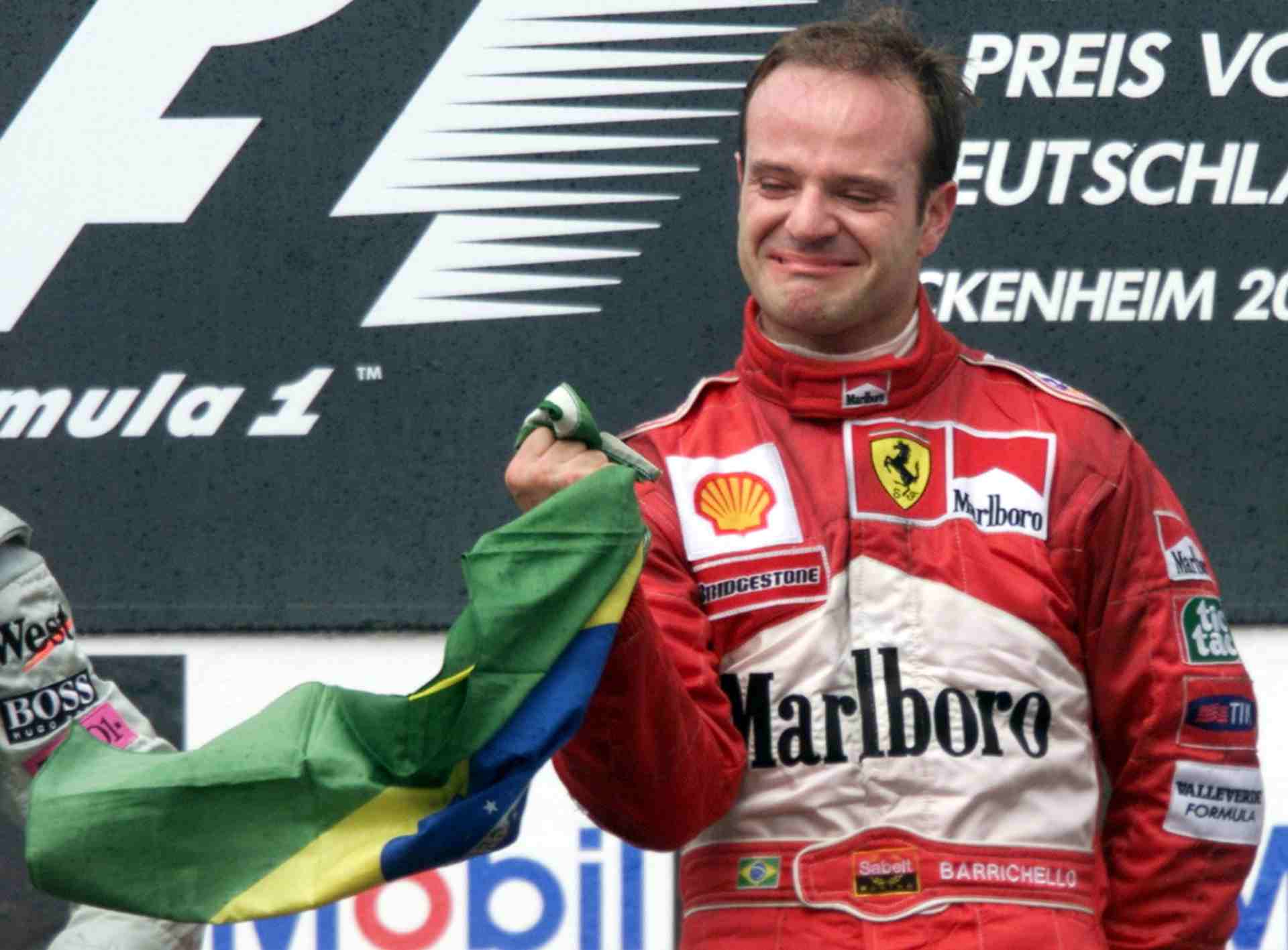 2º - Rubens Barrichello - Nacionalidade: Brasileiro - Quantidade de pódios conquistados com a Ferrari: 55