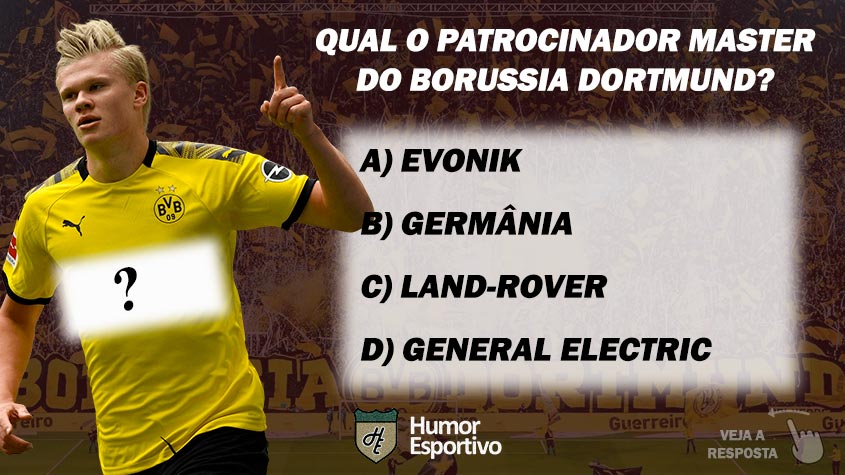 Qual o patrocinador master do Borussia Dortmund?