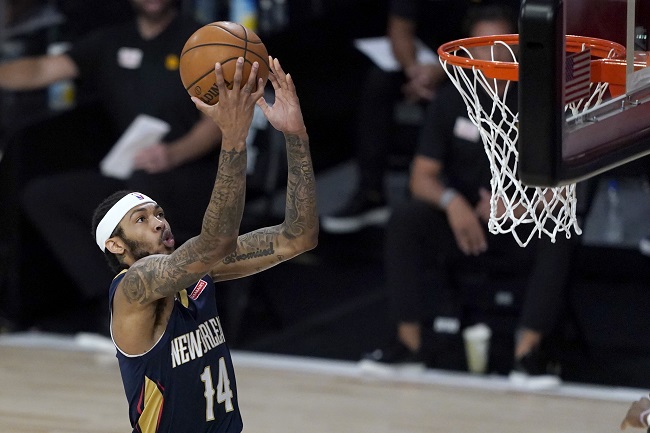 O astro Brandon Ingram (New Orleans Pelicans) anotou 15 de seus 23 pontos no primeiro tempo, quando a equipe liderava por 60 a 48 sobre o Utah Jazz. No entanto, na segunda etapa, o ala errou diversos arremessos e o Jazz virou no fim da partida em 106 a 104. Ingram ainda pegou oito rebotes no primeiro jogo da volta da NBA