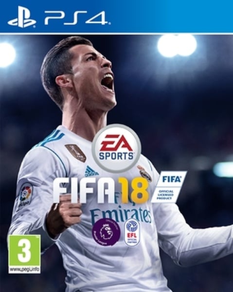 FIFA 18 - O game veio com Cristiano Ronaldo em sua capa mundial de 2018. 