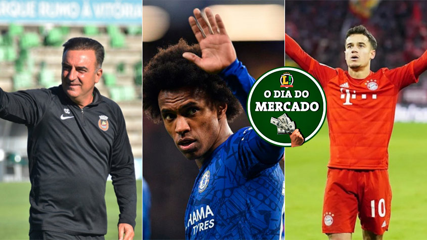 O mercado de transferências segue agitado e a segunda-feira foi de muitas novidades. No Flamengo, segue a busca por um novo treinador, no entanto, com o nome de Carlos Carvalhal mais longe. Na Inglaterra, Willian pode permanecer no Chelsea. E por falar em Inglaterra, este pode ser o destino do brasileiro Philippe Coutinho. Veja essas e outras na galeria especial do L!.