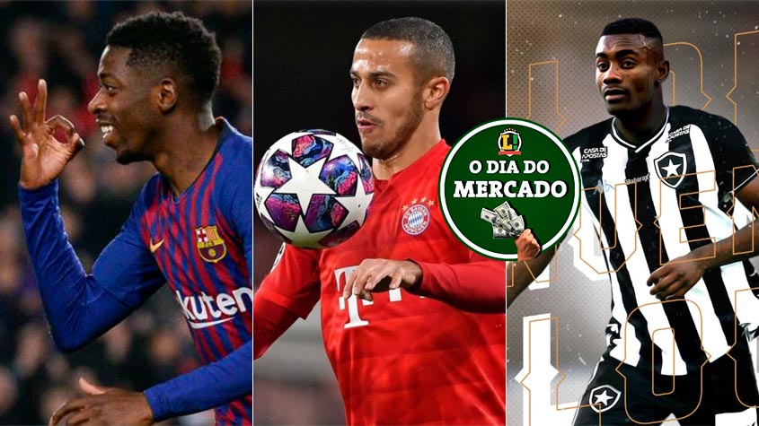 Apesar de toda a preocupação com o novo coronavírus, o mercado da bola segue agitado. O Manchester United colocou Dembelé em seu radar. Thiago Alcântara, que pode deixar o Bayern, já parece estar sendo disputado por gigantes ingleses. No Rio, o Botafogo anunciou o marfinense Kalou como reforço... Confira o dia do mercado desta quinta-feira! 