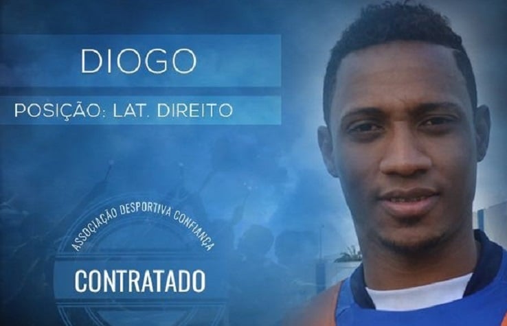 Diogo - lateral-direito - 35 anos - atualmente está sem clube, sendo que o último que defendeu foi o Confiança-SE.