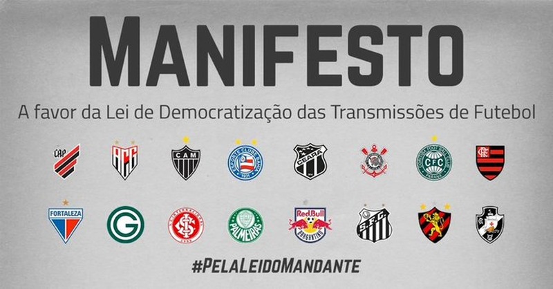 Confira os clubes da série A do Brasileirão que apoiam a MP de direitos de TV.