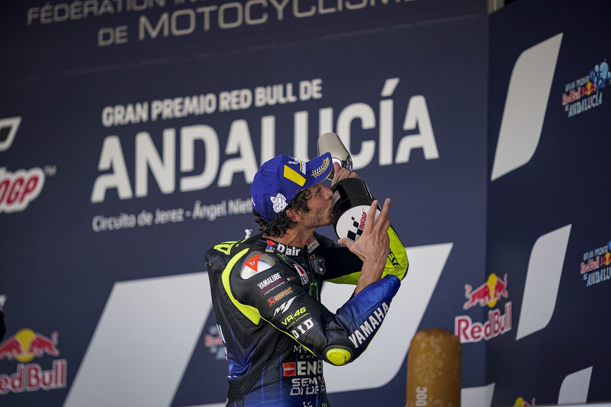 Valentino Rossi volta ao pódio desde o GP das Américas de 2019