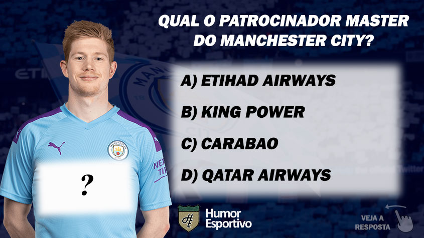 Qual o patrocinador master do Manchester City?