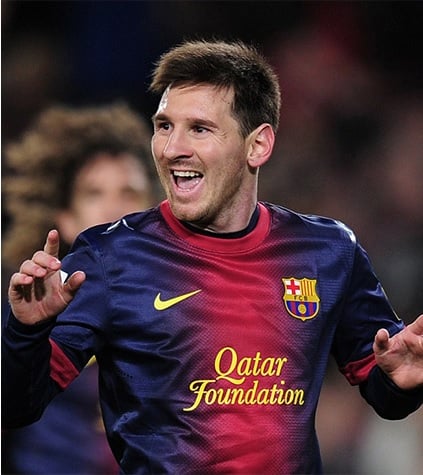 Maior sequência de gols na história da La Liga. Messi marcou 33 gols em 21 partidas consecutivas, da 11ª à 24ª rodada do Campeonato Espanhol temporada 2012/13. 