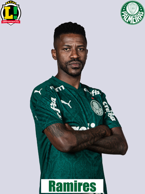 Ramires - 6,0: Entrou para dar mais sustentação ao meio do Palmeiras e cumpriu bem o seu papel.
