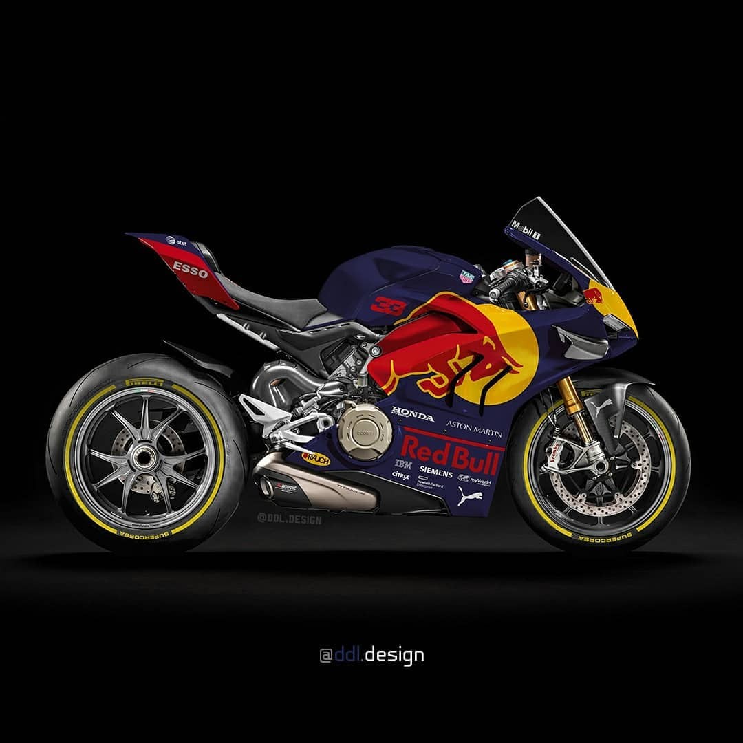 Visão geral da pintura da Red Bull na MotoGP