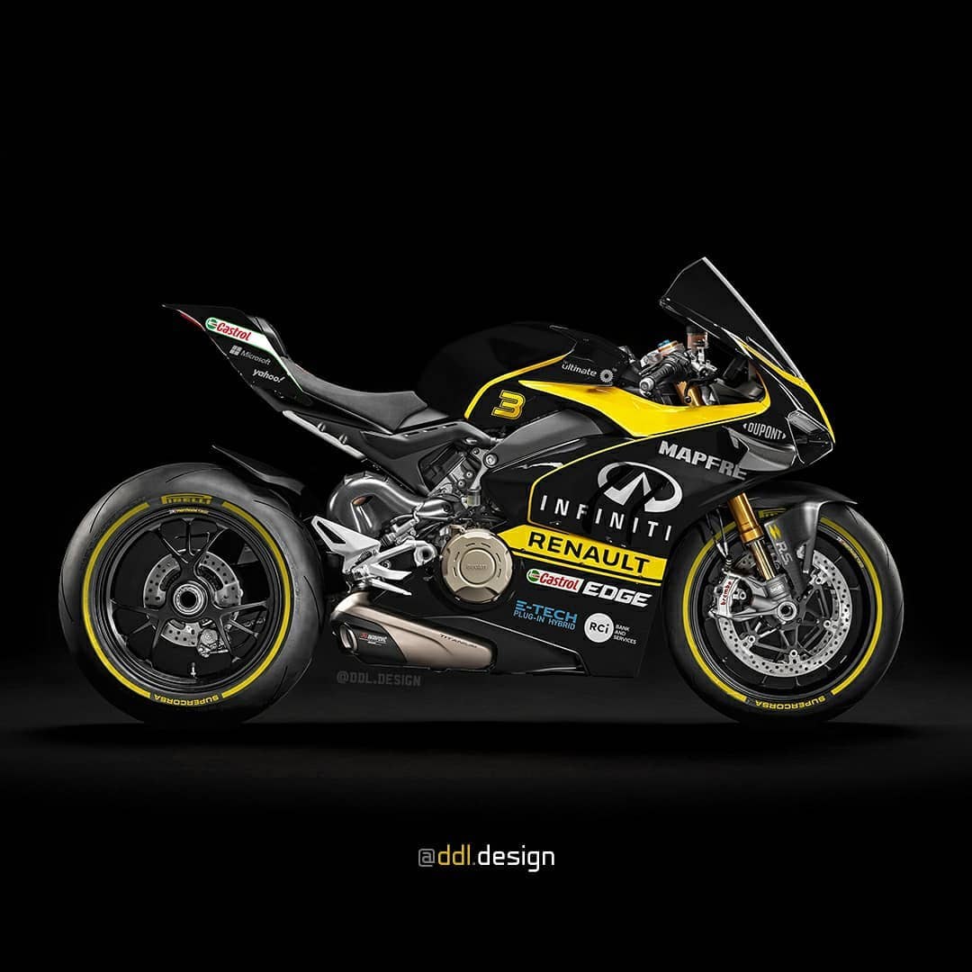 Visão geral da pintura da Renault na MotoGP