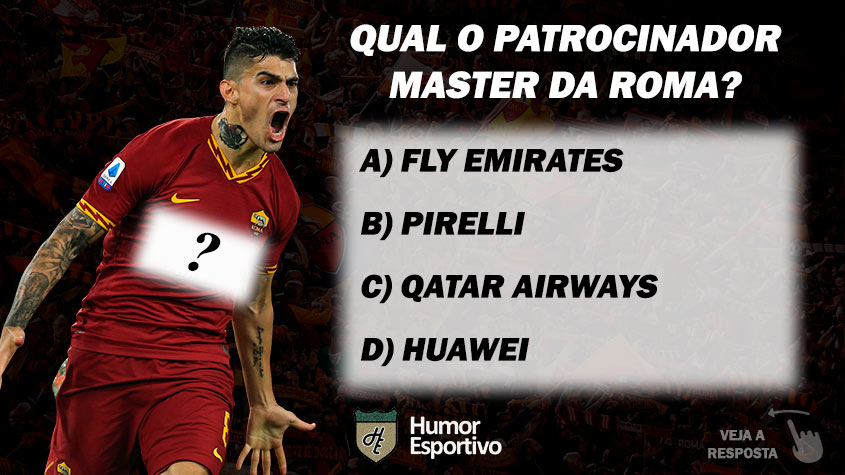 Qual o patrocinador master da Roma?