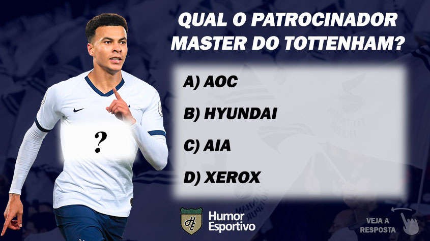 Qual o patrocinador master do Tottenham?