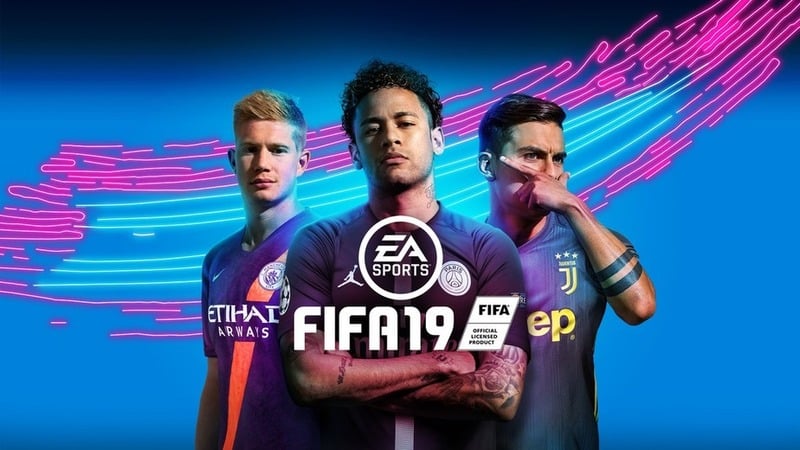 FIFA 19 - A capa veio com destaque para o brasileiro Neymar. Ao lado do brasileiro, Dybala e Kevin De Bruyne.