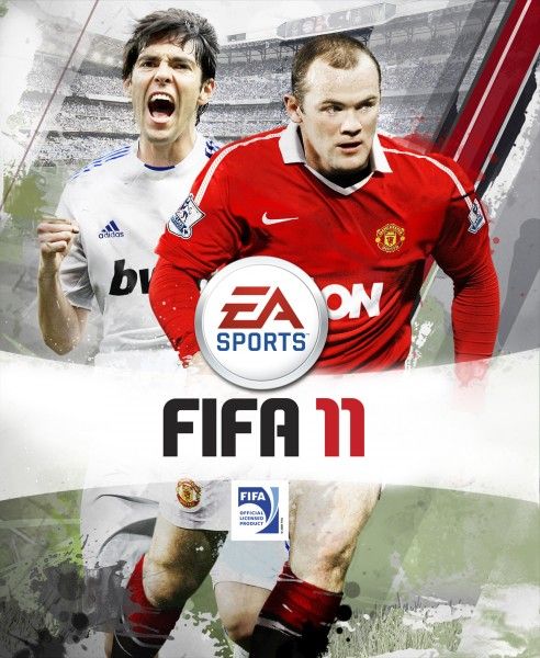 FIFA 11 - Um brasileiro voltou as capas internacionais do game.  A capa internacional foi composta por Kaká e o inglês Wayne Rooney.