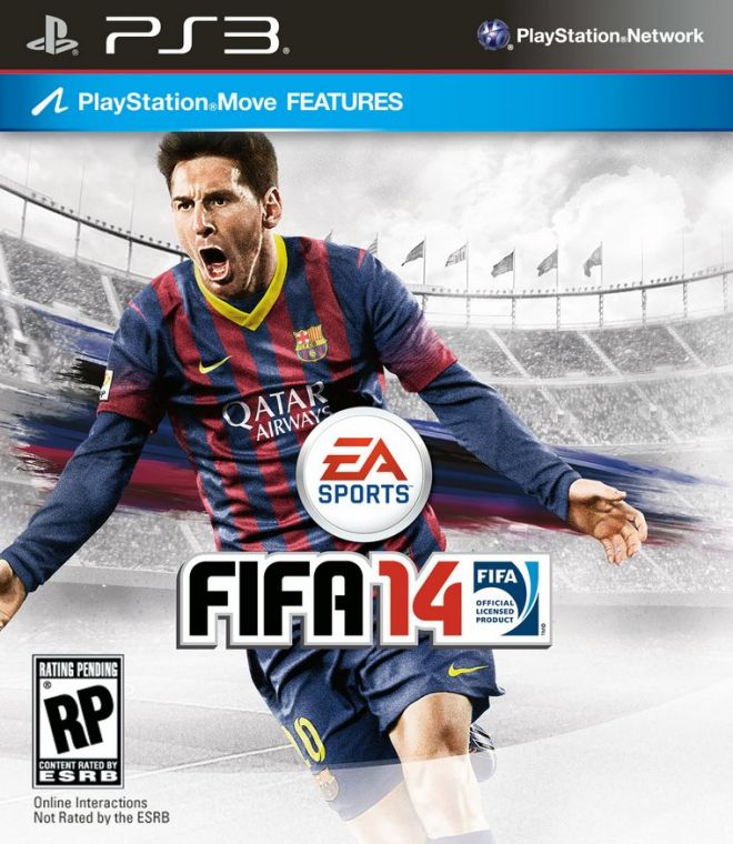 FIFA 14 - No ano seguinte o game também trouxe o argentino como principal astro de sua capa global.