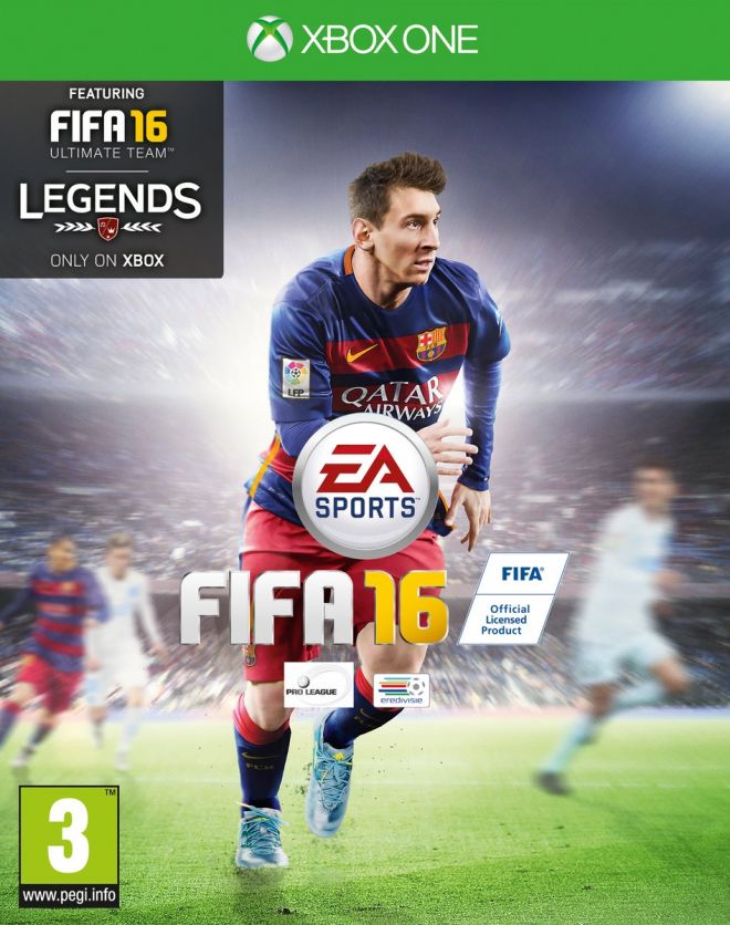 FIFA 16 - Pelo quarto ano seguido, contou com a presença de Lionel Messi na capa. 